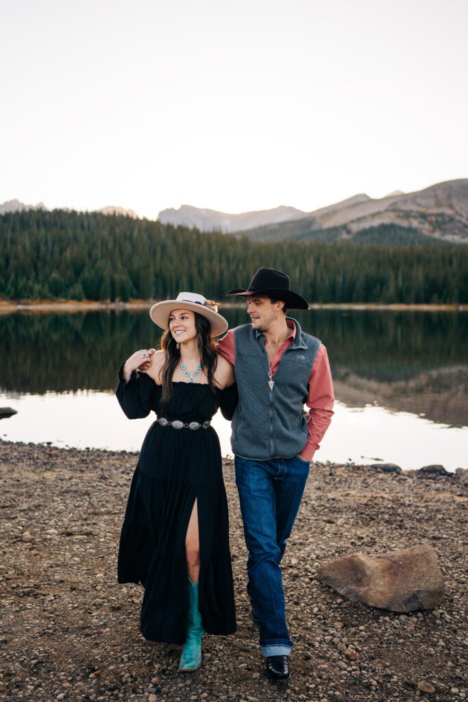 western engagement session at brainard lake recreation area in colorado
