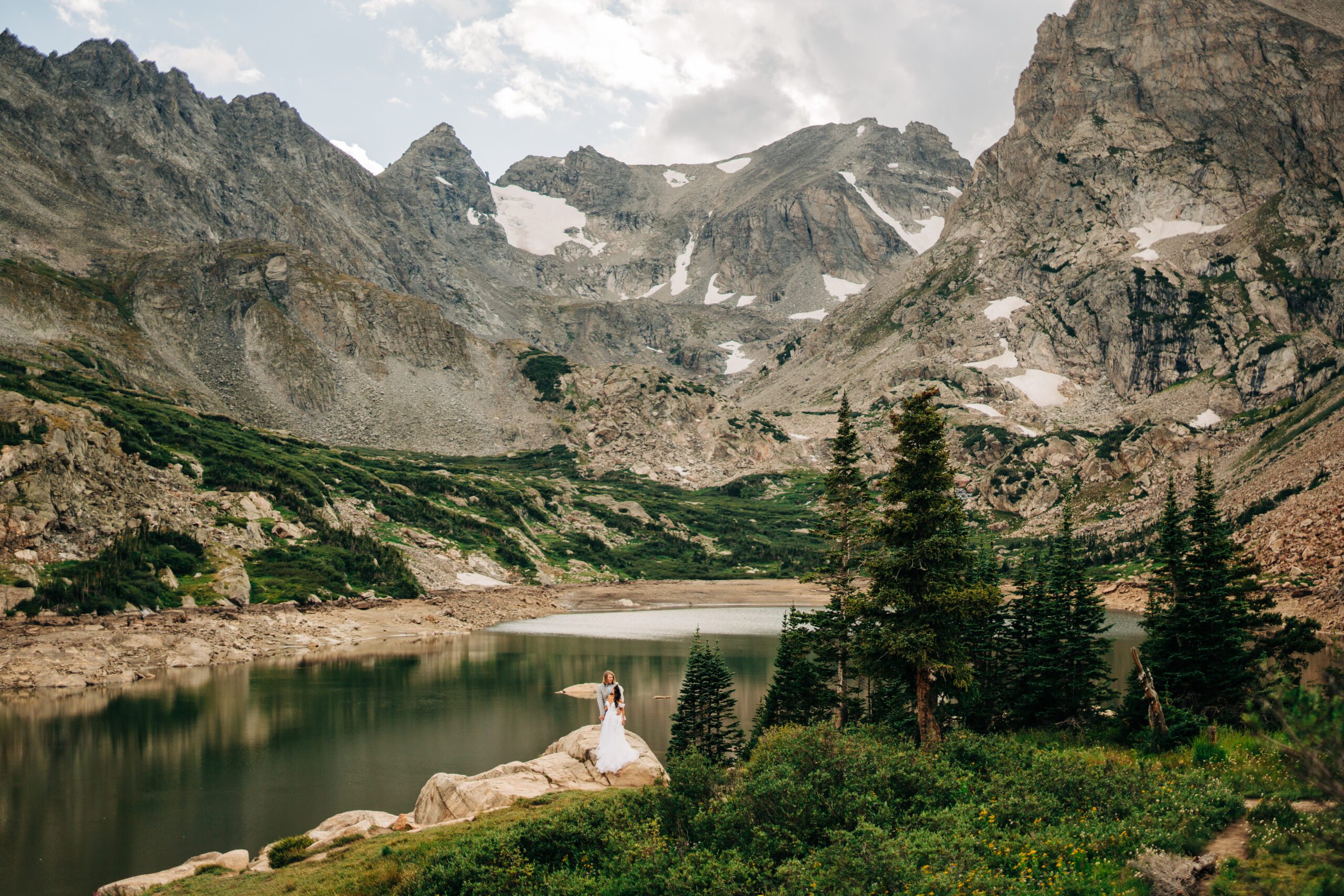 Lake Isabelle Elopement Guide, Cute couple loping in Colorado